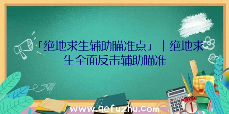 「绝地求生辅助瞄准点」|绝地求生全面反击辅助瞄准